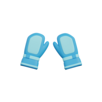 3d rendering of isolated ski mittens icon png