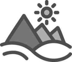 Pyramid Landscape Glyph Icon vector