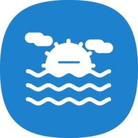 Sea Landscape Glyph Icon vector