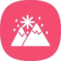 Snow Landscape Glyph Icon vector