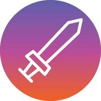 Game Sword Line Vector Icon Design