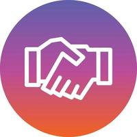 Game Handshake Line Vector Icon Design