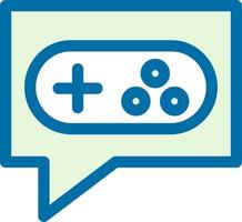 Game Chat Line Vector Icon Design
