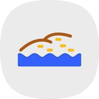 Shore Landscape Glyph Icon vector