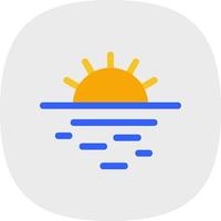 Sunrise Landscape Glyph Icon vector