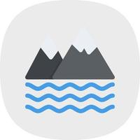 icono de glifo de paisaje de bahía vector