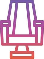 Gaming Chair Line Vector Icon Design