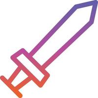 Game Sword Line Vector Icon Design