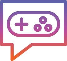 Game Chat Line Vector Icon Design