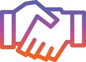 Game Handshake Line Vector Icon Design