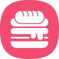 diseño de icono de vector de sándwich cubano