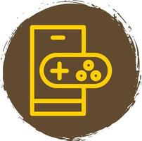 Mobile Gaming Line Vector Icon Design