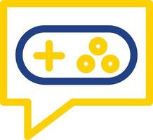 Game Chat Line Vector Icon Design
