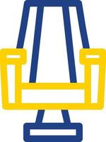 Gaming Chair Line Vector Icon Design