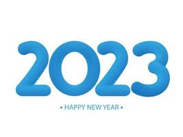 2023 feliz año nuevo con efecto fluido. vector