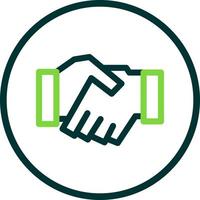 Game Handshake Line Vector Icon Design