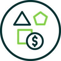 Game Money Line Vector Icon Design