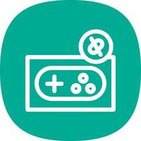 Game Disconnect Line Vector Icon Design
