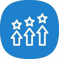 Level Up Line Vector Icon Design