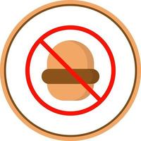 No Fast Food Vector Icon Design