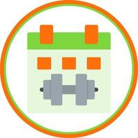 Gym Calendar Vector Icon Design