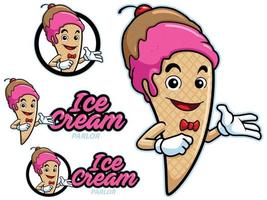 Ice Cream Mascot vector