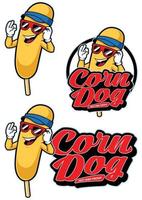 Corn Dog Mascot vector