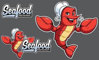 Seafood Restaurant Mascot vector