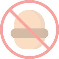 No Fast Food Vector Icon Design