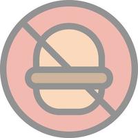 No Fast Food Vector Icon Design