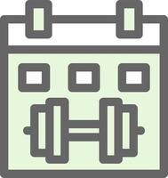 Gym Calendar Vector Icon Design