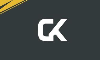 Alphabet letters Initials Monogram logo CK, KC, C and K vector