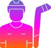 Hockey Player Vector Icon Design