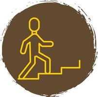 Person Climbing Stairs Vector Icon Design