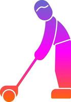 Golf Player Vector Icon Design