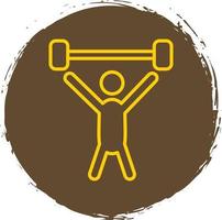 Weight Lifting Person Vector Icon Design