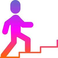 Person Climbing Stairs Vector Icon Design