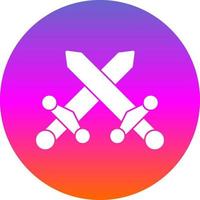 Sword Fighting Vector Icon Design