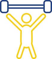 Weight Lifting Person Vector Icon Design