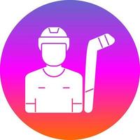 Hockey Player Vector Icon Design