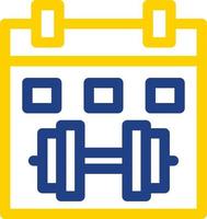 Gym Calendar Vector Icon Design