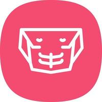 Chest Muscle Vector Icon Design