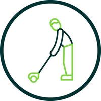 Golf Player Vector Icon Design
