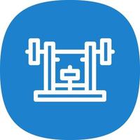 Bench Press Vector Icon Design