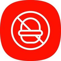 No Fast Food Vector Icon Design