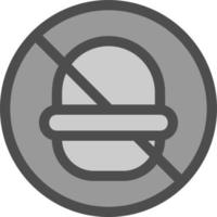 No Fast Food Vector Icon Design