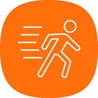 Running Person Vector Icon Design