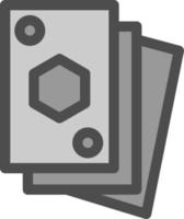 Playing Cards Line Vector Icon Design