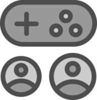 Game Viewers Line Vector Icon Design