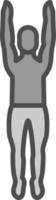 Mountain Pose Upward Vector Icon Design